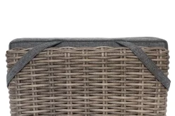 OUTFLEXX 2er Set Dining Sessel, grau, Polyrattan, je 55 x 65 x 112 cm, Rücken stufenlos verstellbar