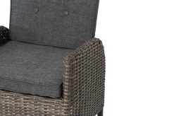 OUTFLEXX 2er Set Dining Sessel, grau, Polyrattan, je 55 x 65 x 112 cm, Rücken stufenlos verstellbar