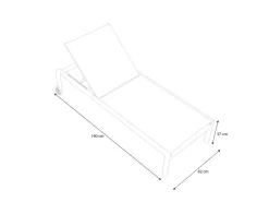 OUTFLEXX 2er-Set Gartenliege, grau/schwarz, Alu/Textilene, 190 x 80 cm, rollbar, verstellbare Rückenlehne