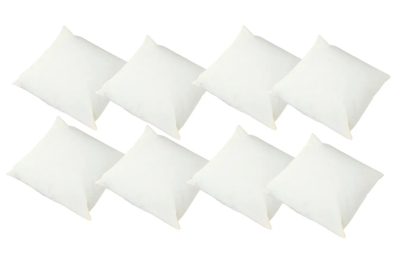 OUTFLEXX 8er-Set Kissen – creme-weiß, 45 x 45 cm, wetterfest, schmutzabweisend & waschbar für Gartenmöbel