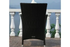OUTFLEXX 2er Set Sessel, schwarz, Polyrattan inkl. Kissen und Polster