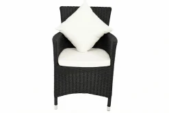 OUTFLEXX 2er Set Sessel, schwarz, Polyrattan inkl. Kissen und Polster