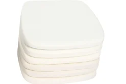 OUTFLEXX 6er-Set Sitzkissen für Stühle, creme/weiß, wasserabweisend