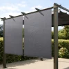 OUTFLEXX 2er Vorhangset, anthrazit, Polyester, 120 x 150 cm, pflegeleicht, passend für Pergola 3x4 m/4x4 m