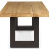 OUTFLEXX Esstisch, anthrazit/natur, Alu/recyceltes Teak, 220 x 100 cm, rustikal gebürstet, FSC®-zertifiziertes Produkt