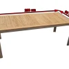 OUTFLEXX Esstisch, Edelstahl/Teakholz, 200x90cm
