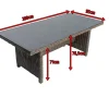 OUTFLEXX Esstisch, grau, Polyrattan, 200 x 95 cm, Tischplatte Spraystone, 6mm, aufliegend