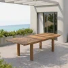 OUTFLEXX Esstisch, natur, Akazie, 180/220/260x100cm, zweifacher Synchronauszug, geölt, FSC®-zertifiziertes Produkt