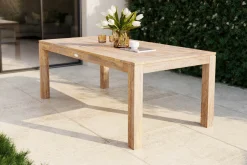OUTFLEXX Esstisch, natur, Akazie, 200 x 100 cm, Teak-Optik, FSC®-zertifiziertes Produkt
