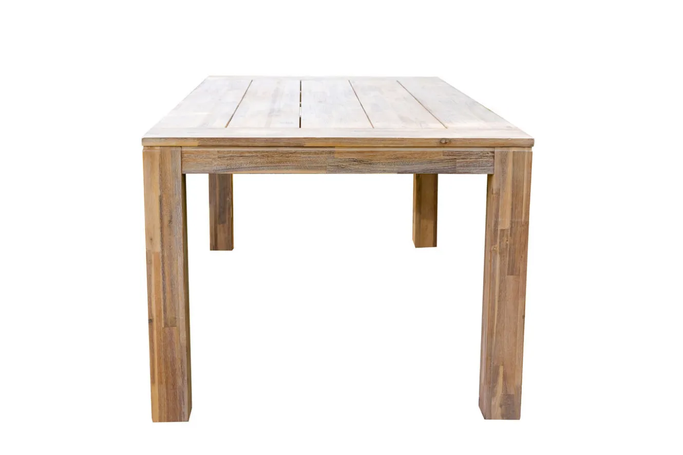 OUTFLEXX Esstisch, natur, Akazie, 200 x 100 cm, Teak-Optik, FSC®-zertifiziertes Produkt