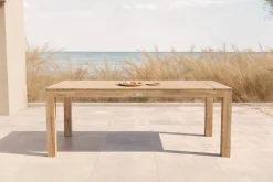 OUTFLEXX Esstisch, natur, Akazie, 200 x 100 cm, Teak-Optik, FSC®-zertifiziertes Produkt