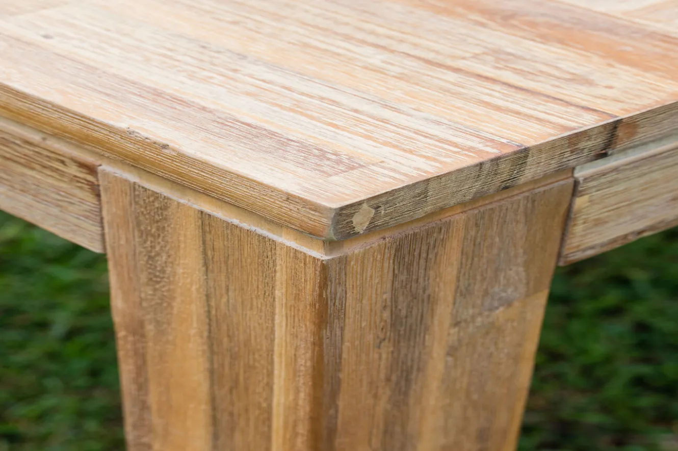 OUTFLEXX Esstisch, natur, Akazie, 200 x 100 cm, Teak-Optik, FSC®-zertifiziertes Produkt