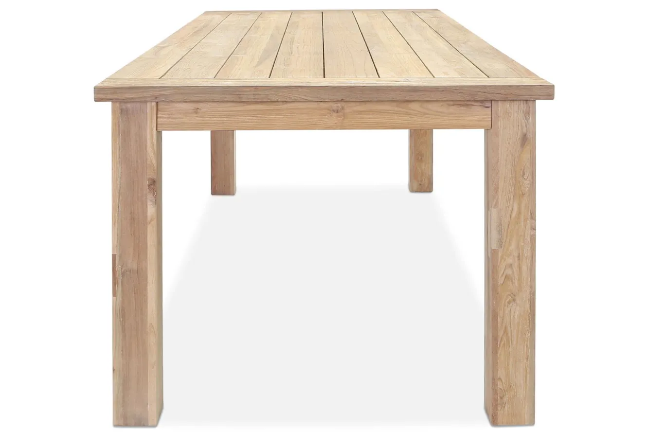 OUTFLEXX Esstisch, natur, recyceltes SLVK-Teakholz, Plattenstärke 30 mm, 200 x 100 x 77 cm