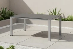 OUTFLEXX Esstisch, silber/anthrazit, Aluminium/Spraystone, 160x95 cm
