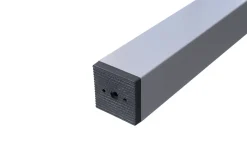 OUTFLEXX Esstisch, silber/anthrazit, Aluminium/Spraystone, 160x95 cm