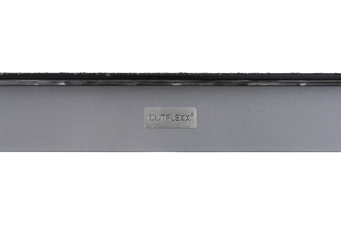 OUTFLEXX Esstisch, silber/anthrazit, Aluminium/Spraystone, 160x95 cm