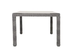 OUTFLEXX ExklusivmodellRocking Comfort Esstisch, grau-braun-meliert, Alu/Polyrattan/Glaskeramik, 180x110 cm, pulverbeschichtet