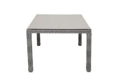 OUTFLEXX ExklusivmodellRocking Comfort Esstisch, grau-braun-meliert, Alu/Polyrattan/Glaskeramik, 180x110 cm, pulverbeschichtet