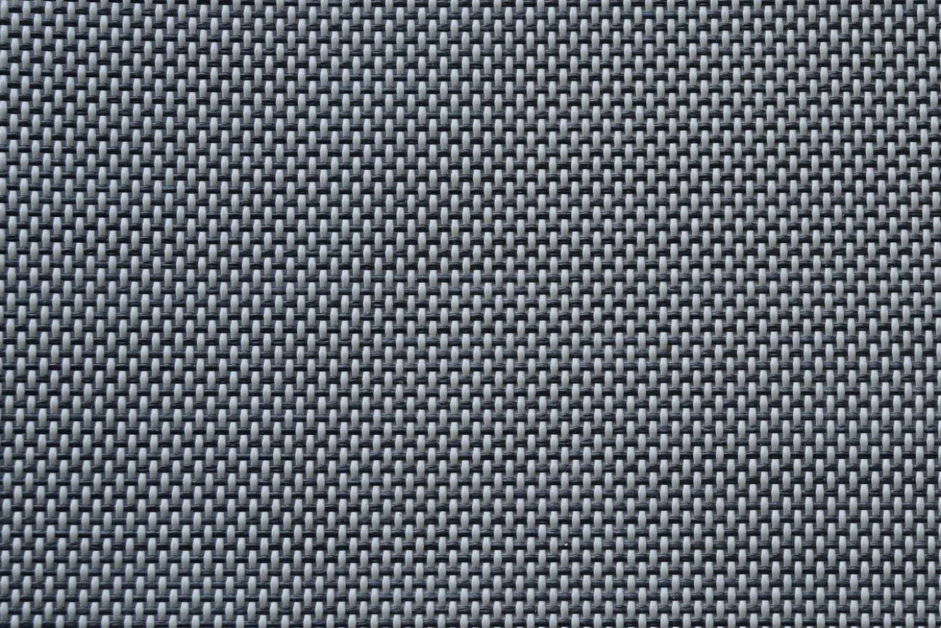 OUTFLEXX Freischwinger, silber, Edelstahl/Textilene, padded, Armlehnen aus Teakholz