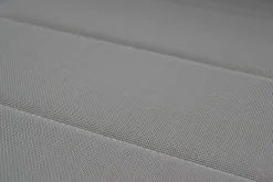 OUTFLEXX Freischwinger, taupe, Edelstahl/Textilene, padded, Armlehnen aus Teakholz