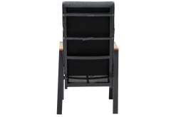OUTFLEXX Garten-Essgruppe, anthrazit matt, Alu/Spraystone/Polyester, 160x95 cm, 4 Sessel, inkl. Polster