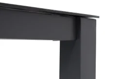 OUTFLEXX Garten-Essgruppe, anthrazit matt/grau/schwarz, Alu/Spraystone/Textilen, 160 x 95 cm, 4 Klappstühle