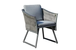 OUTFLEXX Garten-Essgruppe, anthrazit, Alu, Ausziehtisch 180/270x100 cm, 8 Sessel