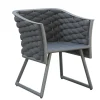 OUTFLEXX Garten-Essgruppe, anthrazit, Aluminium, Ausziehtisch 180/270x100 cm, 8 Sessel