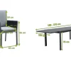 OUTFLEXX Garten-Essgruppe, anthrazit, Alu, Ausziehtisch 180/270x100 cm, 10 Sessel