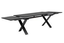 OUTFLEXX Garten-Essgruppe, anthrazit, Alu / Keramik / Textil, 180/280x100cm, 6 Klappstühle
