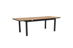 OUTFLEXX Garten-Essgruppe, Anthrazit, Aluminium/Teak, Ausziehtisch ca. 183/243 x 100 cm, 6x Sessel