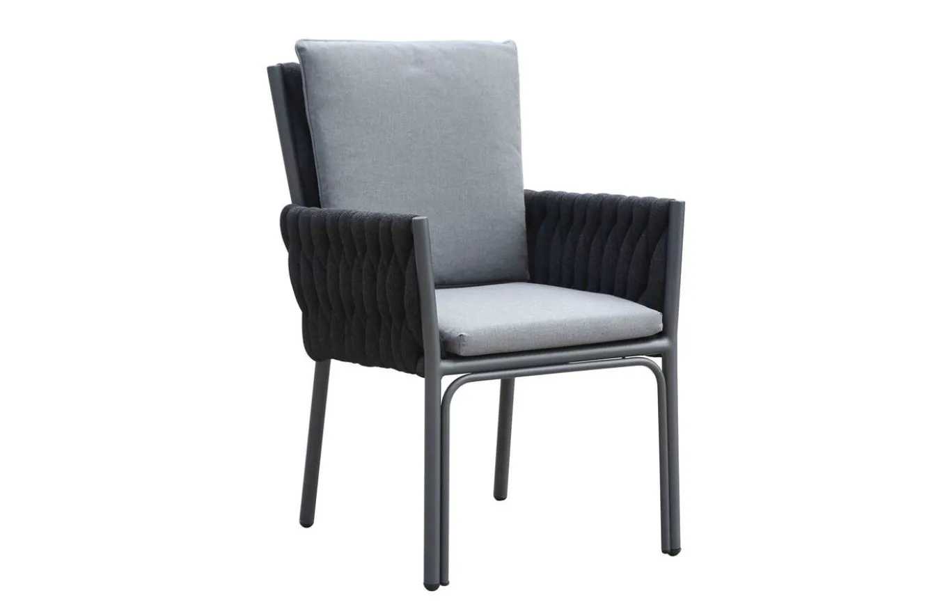 OUTFLEXX Garten-Essgruppe, anthrazit, Alu, Ausziehtisch 180/270x100 cm, 8 Diningsessel