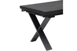 OUTFLEXX Garten-Essgruppe, anthrazit, Alu / Keramik / Textil, 180/280x100cm, 2 Klappstühle, 4 Stapelsessel