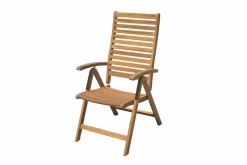 OUTFLEXX Garten-Essgruppe, natur, Akazie, Ausziehtisch 180/240 x 100 cm, 6 Klappstühle, klappbar, FSC®-zertifiziertes Produkt