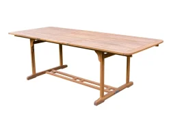 OUTFLEXX Garten-Essgruppe, natur, Akazie, Ausziehtisch 180/240 x 100 cm, 6 Klappstühle, klappbar, FSC®-zertifiziertes Produkt
