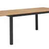 OUTFLEXX Garten-Essgruppe, OUTFLEXX® anthrazit matt, Alu / Teak / Textil, Tisch 150/210 x 90 cm, 4 Stapelsessel, 2 Klappstühle