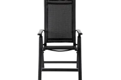 OUTFLEXX Garten-Essgruppe, OUTFLEXX® anthrazit matt, Alu / Teak / Textil, Ausziehtisch 150/210 x 90 cm, 6 Klappstühle