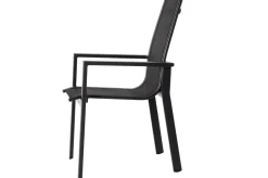 OUTFLEXX Garten-Essgruppe, OUTFLEXX® anthrazit matt, Alu / Teak / Textil, Ausziehtisch 180/240 x 100cm, 6 Stapelsessel, 2 Klappstühle