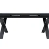 OUTFLEXX Garten-Essgruppe, OUTFLEXX® anthrazit matt, Alu / Spraystone / Teak, Tisch 180/280x100cm, 8 Klappstühle
