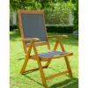 OUTFLEXX Garten-Essgruppe, 4 Personen, ausziehbar, 180-240cm, Akazie/Textilene, FSC®-zertifiziert