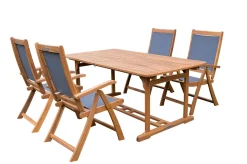 OUTFLEXX Garten-Essgruppe, 4 Personen, ausziehbar, 180-240cm, Akazie/Textilene, FSC®-zertifiziert