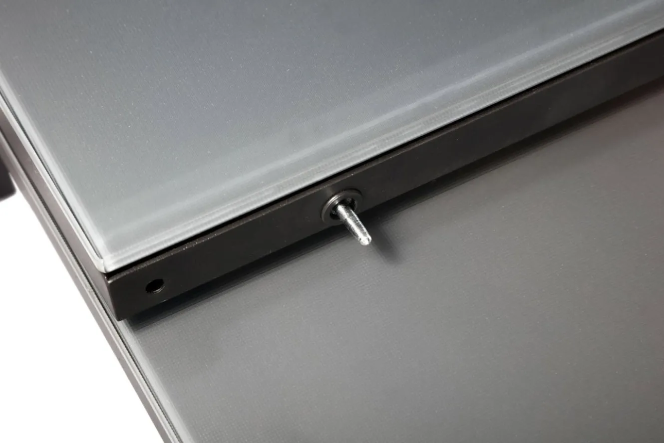 OUTFLEXX Garten-Essgruppe, 6 Personen, ausziehbarer Tisch 180–240 cm, Aluminium/Textilene