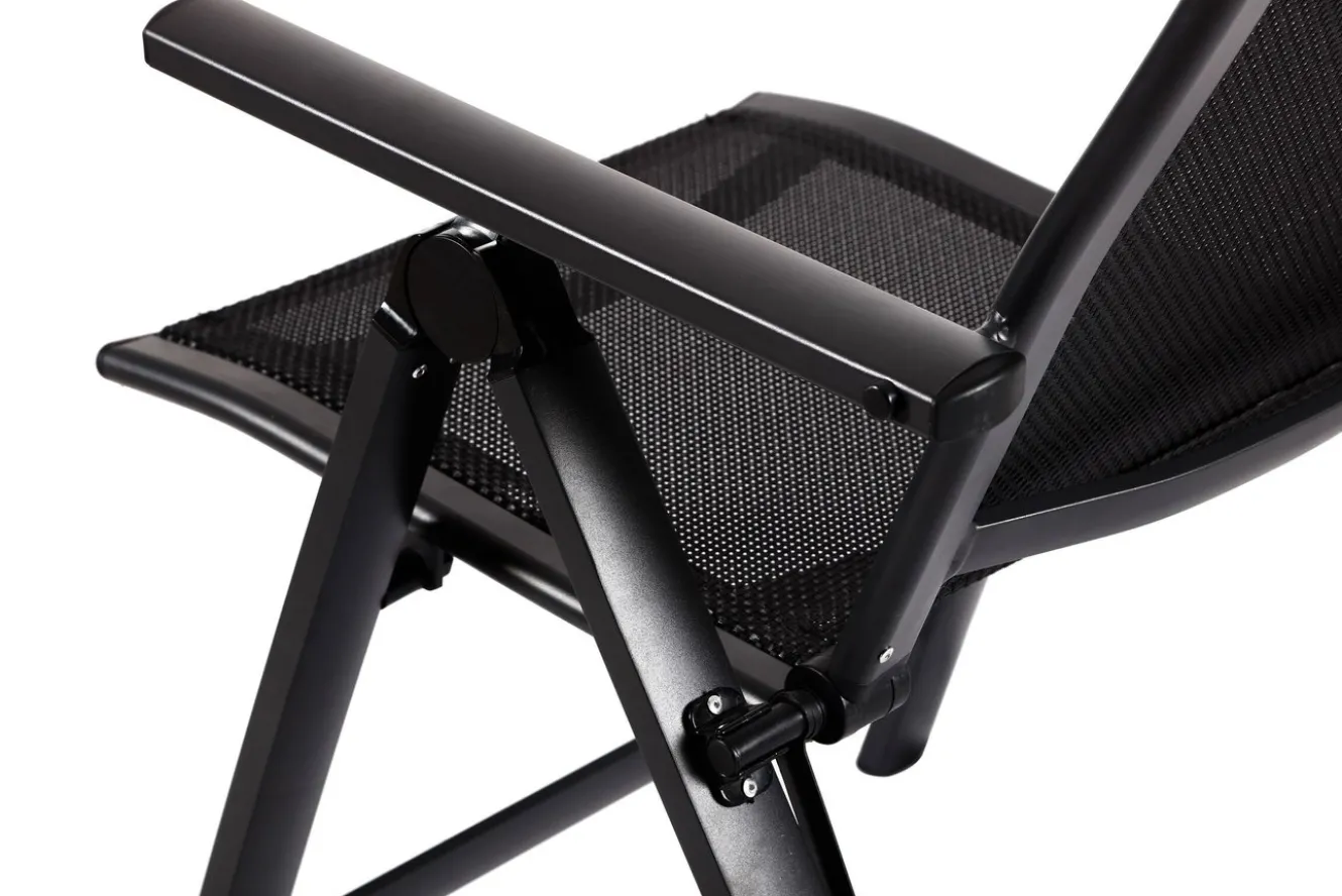 OUTFLEXX Garten-Essgruppe, 6 Personen, ausziehbarer Tisch 180–240 cm, Aluminium/Textilene
