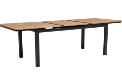 OUTFLEXX Garten-Essgruppe, 8 Personen, ausziehbarer Tisch 180–240 cm, Aluminium/Teakholz FSC®-zertifiziert