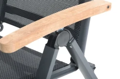 OUTFLEXX Garten-Essgruppe, 8 Personen, ausziehbarer Tisch 180–240 cm, Aluminium/Teakholz FSC®-zertifiziert
