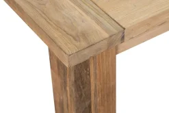 OUTFLEXX Garten-Essgruppe, Polyrattan/recyceltes Teak, Tisch 160 x 90 cm, 4 Hochlehner- Diningsessel, inkl. Polster, FSC®-zertifiziertes Produkt