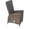 OUTFLEXX Garten-Essgruppe, Polyrattan/Teakholz, Tisch 200 x 100 cm, 6 Hochlehner- Diningsessel, inkl. Polster