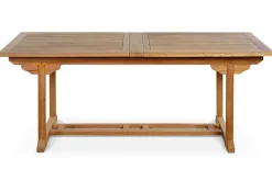 OUTFLEXX Garten-Essgruppe, Teakholz, Ausziehtisch 195/295 x 90 cm, 8 Armlehnensessel, inkl. Polster