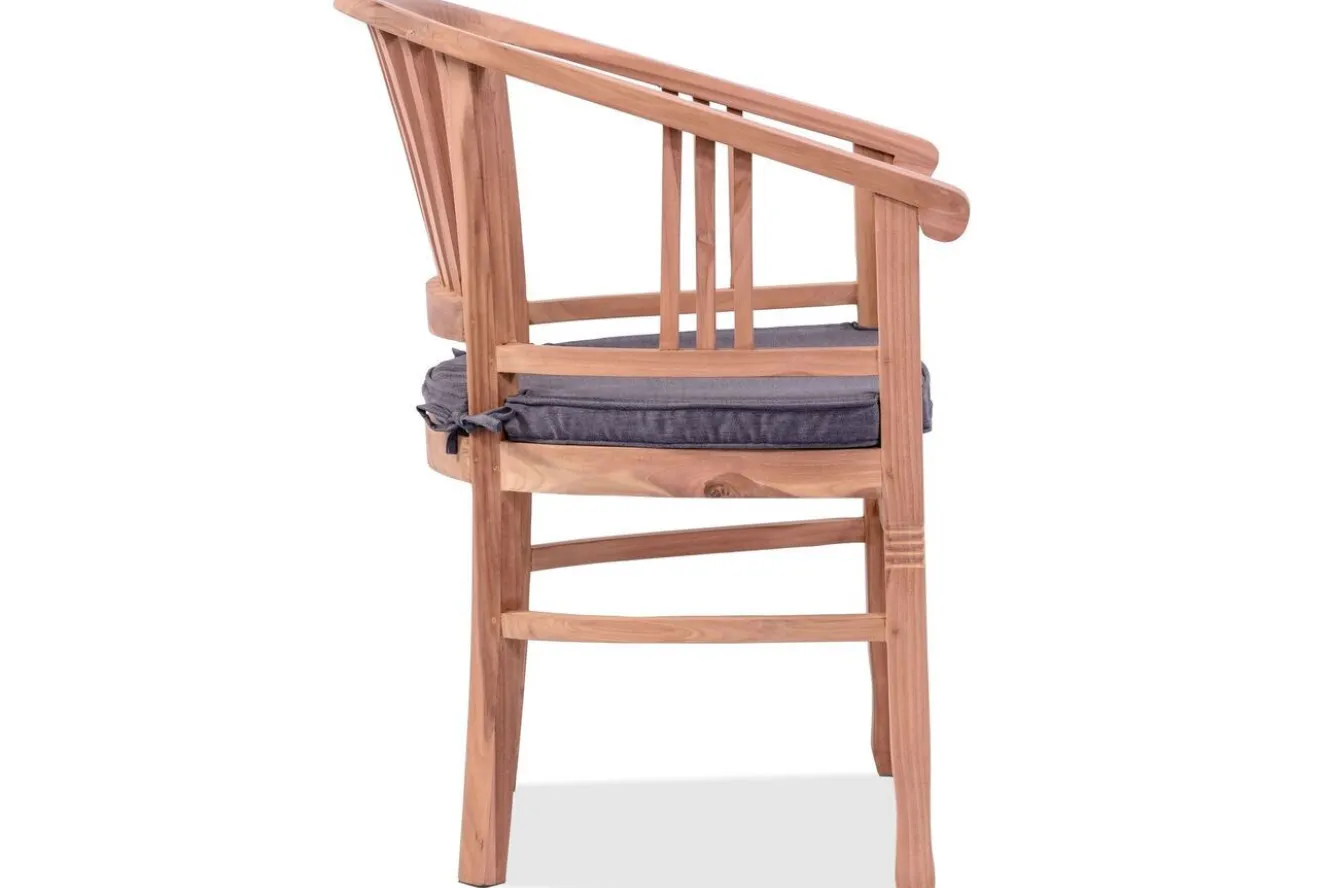 OUTFLEXX Garten-Essgruppe, Teakholz, Ausziehtisch 160/210x90cm, 8 Armlehnensessel, inkl. Polster