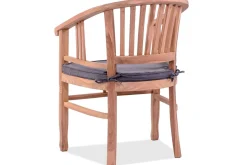 OUTFLEXX Garten-Essgruppe, Teakholz, Ausziehtisch 160/210x90cm, 8 Armlehnensessel, inkl. Polster